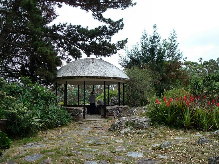 Pavilion among trees at Arboretum Lussich Pavilion among trees at Arboretum Lussich